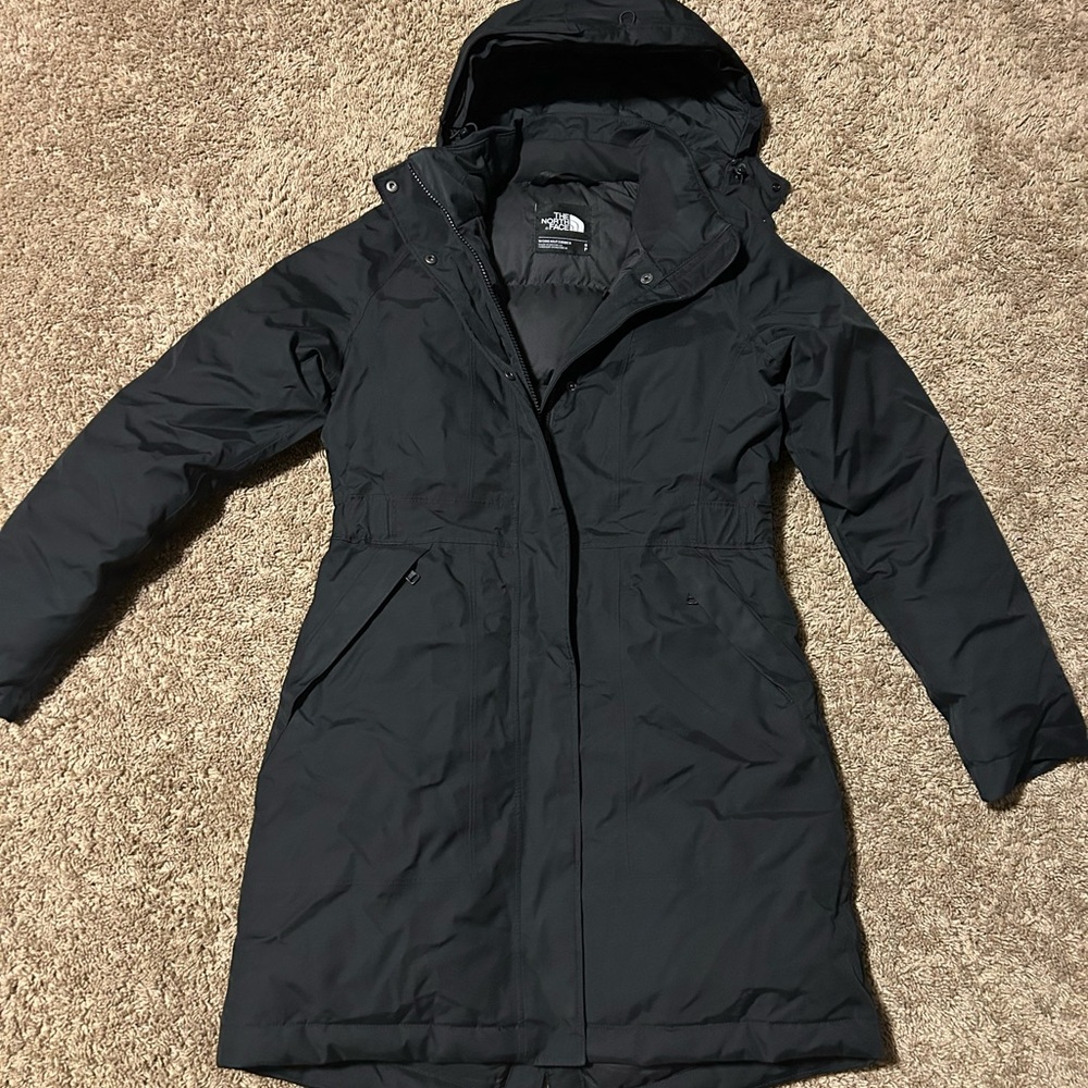 The NorthFace Women's Black Hooded Jacket/ coat